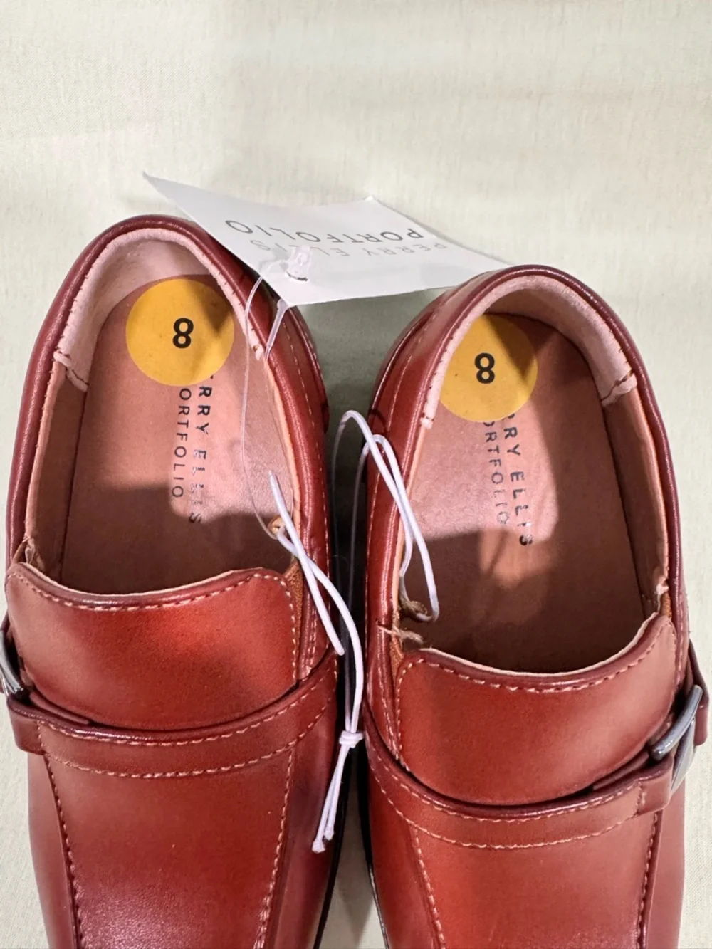 Toddler Boys size 8 Brown Leather dress Slip-On Loafers